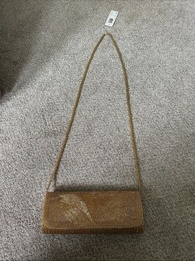 La regale Beaded Gold Evening Clutch Shoulder Bag